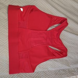 Fabletics sports bra, red, large